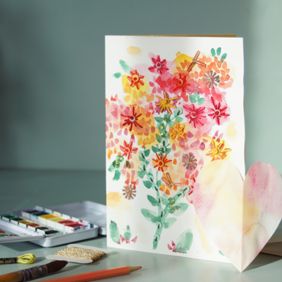 Personalised watercolour card
