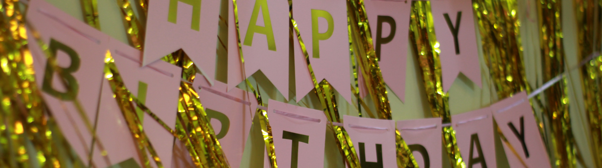 Happy Birthday" banner