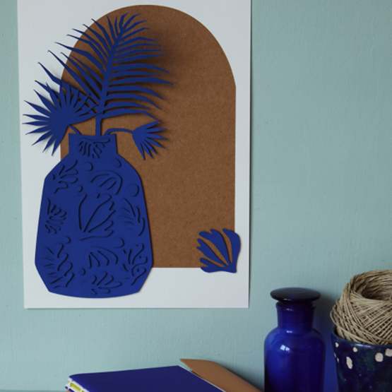 Paper Art tutorial - coral vase