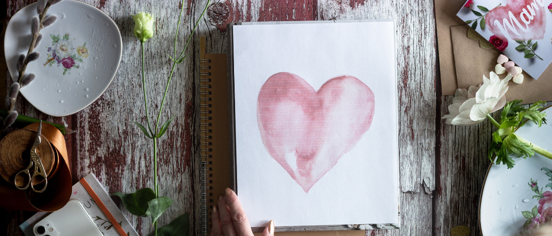 Coeur sur papier