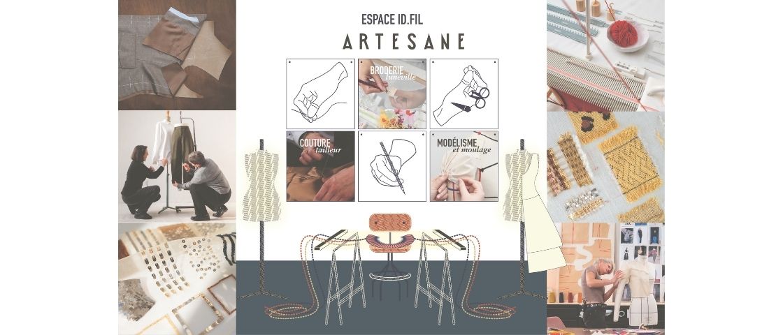 Espace ID.FIL Artesane dédié à la couture, au modélisme, à la broderie et au tissage