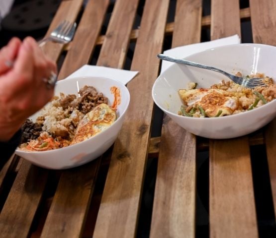 Tasty dishes served at the show, representing on-site catering options for visitors.