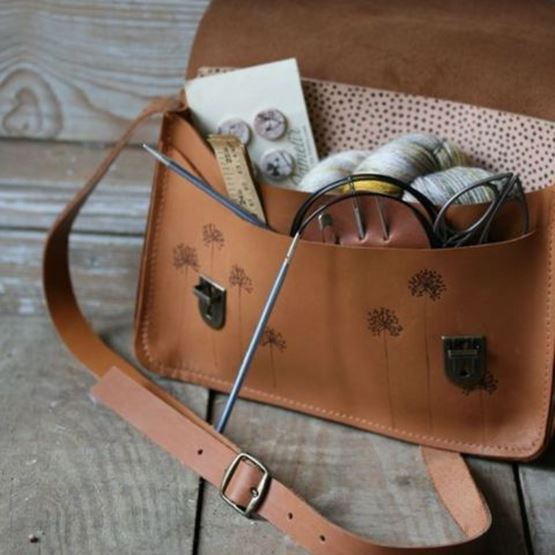 Camel leather bag