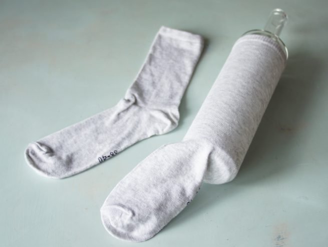 Step 2 of the DIY socks for Father's Day