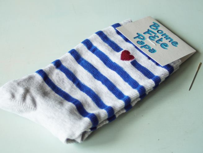 Step 9 of DIY socks for Father's Day