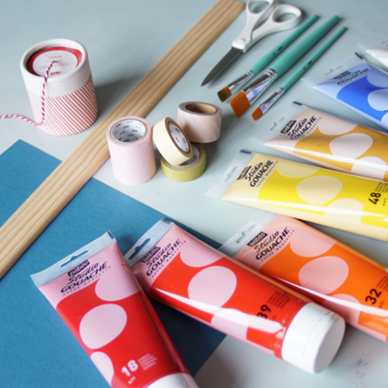 Materials needed for the birthday banner tutorial