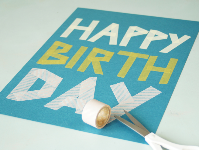 Step 1 of the tutorial for making a birthday banner