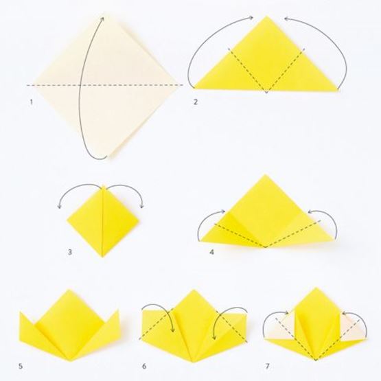 Tutoriel pas à pas pour plier les fleurs