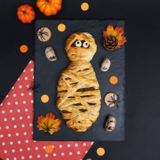 DIY Halloween flaky mummies