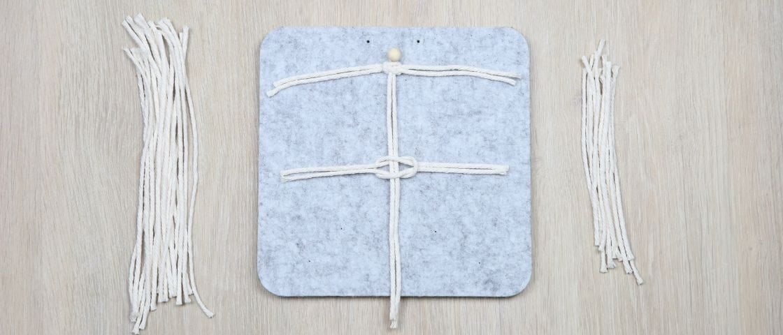 Etape 7 du tuto macramé