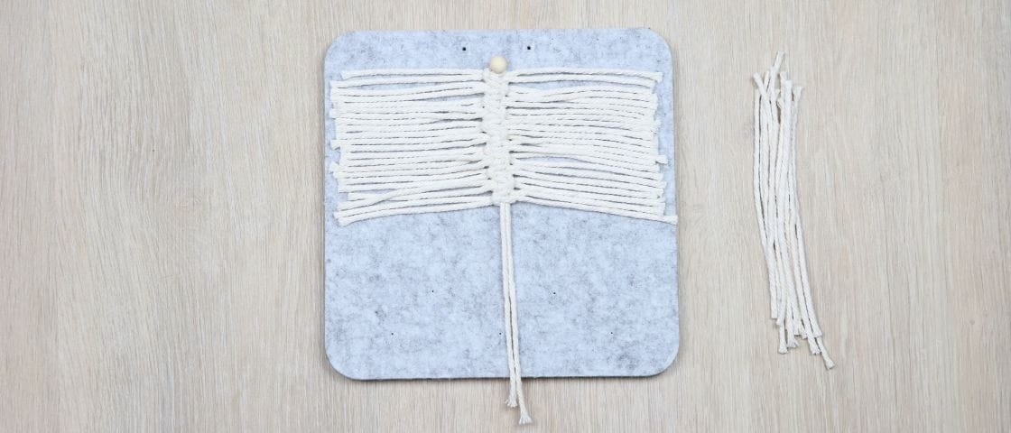 Etape 8 du tuto macramé