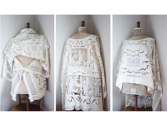 Montage du dos et des manches de la veste kimono