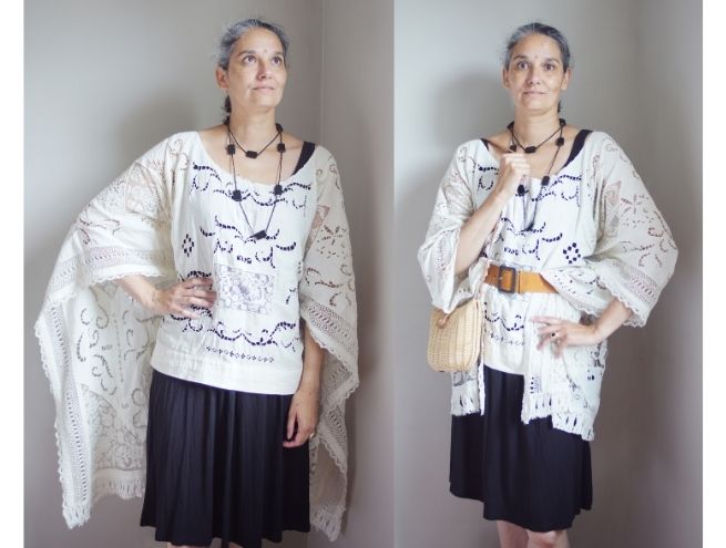 Veste kimono terminée prête à porter