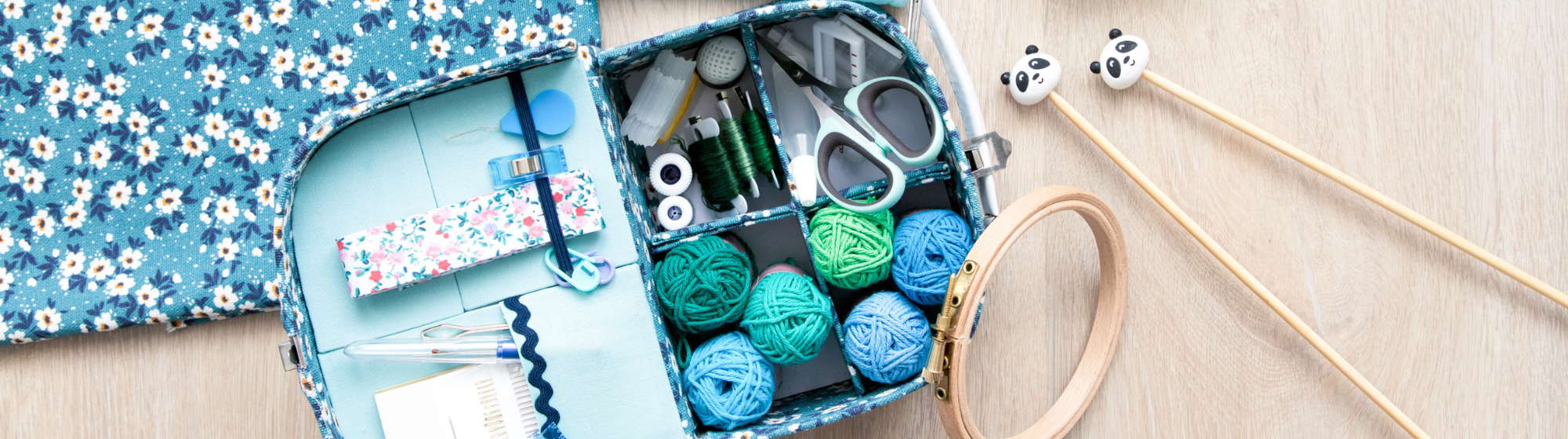Valisette rangement de nécessaire de couture DIY fait main