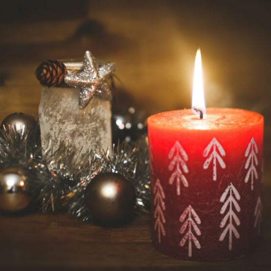 bougie rouge decoration
