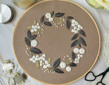 Broderie sur cercle
