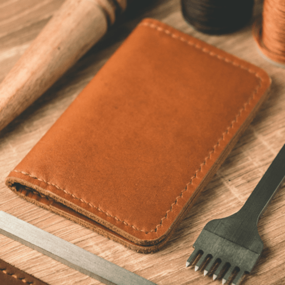 Porte cartes en cuir