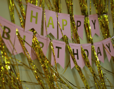 Banderole rose "Happy Birthday"
